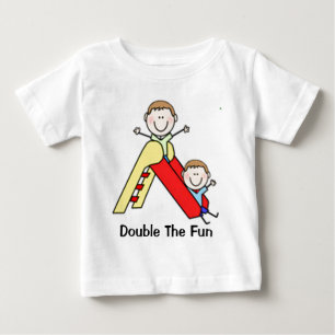 T-shirt Pour Bébé Chiffres à bâtons jumeaux