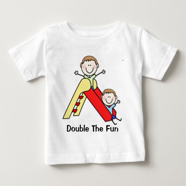 T-shirt Pour Bébé Chiffres à bâtons jumeaux (Devant)