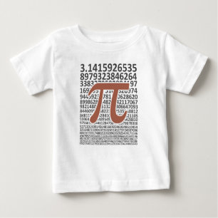 T-shirt Pour Bébé Chiffres de pi, maths de jour de pi