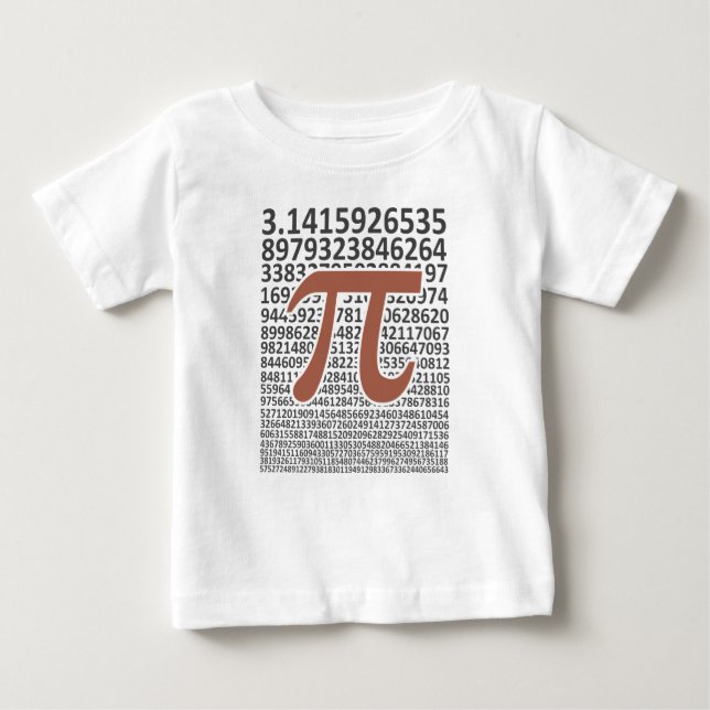 T-shirt Pour Bébé Chiffres de pi, maths de jour de pi (Devant)