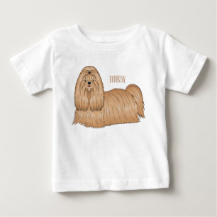 T-shirt Pour Bébé Chih tzu long cheveux dessin de chien