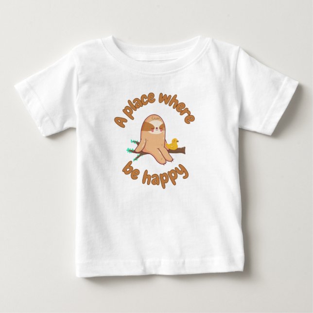 T-shirt Pour Bébé Chill Vibes: Sloth Life Goals! (Devant)