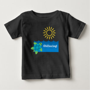T-shirt Pour Bébé Chillaxage de tortue - Baby Fine Jersey T-Shir