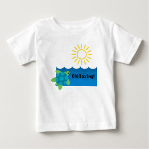 T-shirt Pour Bébé Chillaxage de tortue - Baby Fine Jersey T-Shir