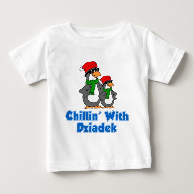 T-shirt Pour Bébé Chillin Avec Dziadek (Devant)