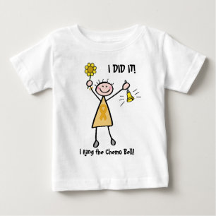 T-shirt Pour Bébé Chimo Bell - Ruban Or Cancer de l'enfance