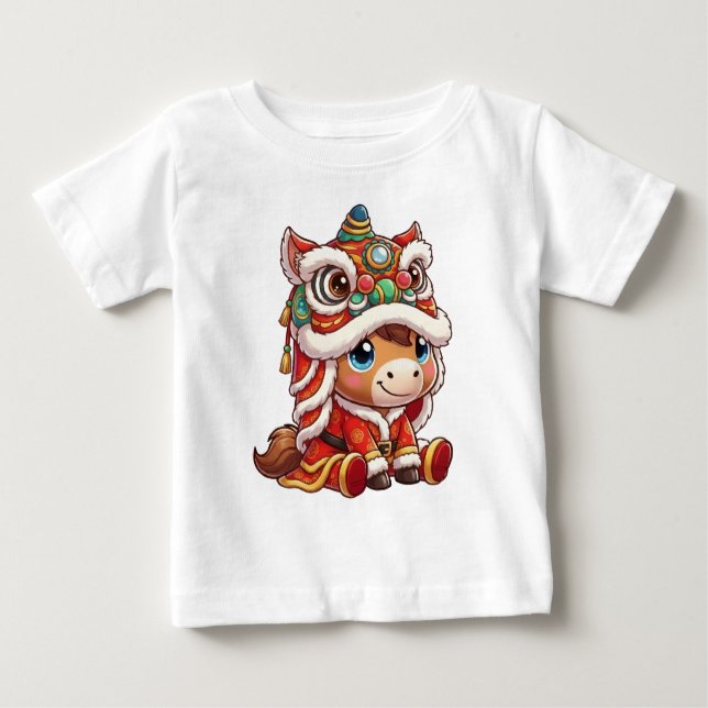 T-shirt Pour Bébé Chinese New Year Horse 2026 Zodiac (Devant)