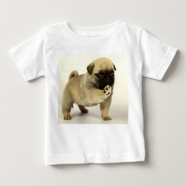 T-shirt Pour Bébé chiot carlin (Devant)