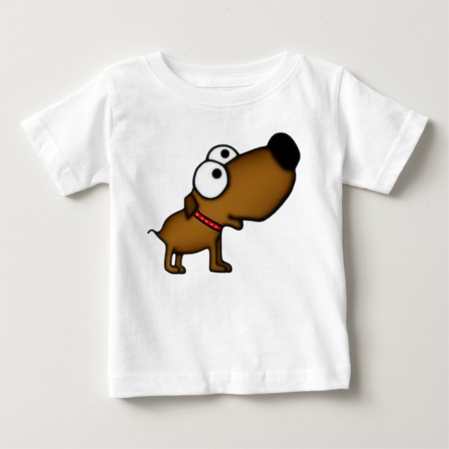 T-shirt Pour Bébé Chiot de bande dessinée (Devant)