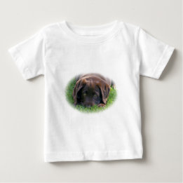 T-shirt Pour Bébé Chiot de laboratoire de chocolat