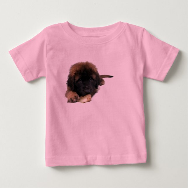 T-shirt Pour Bébé chiot de leonberger (Devant)