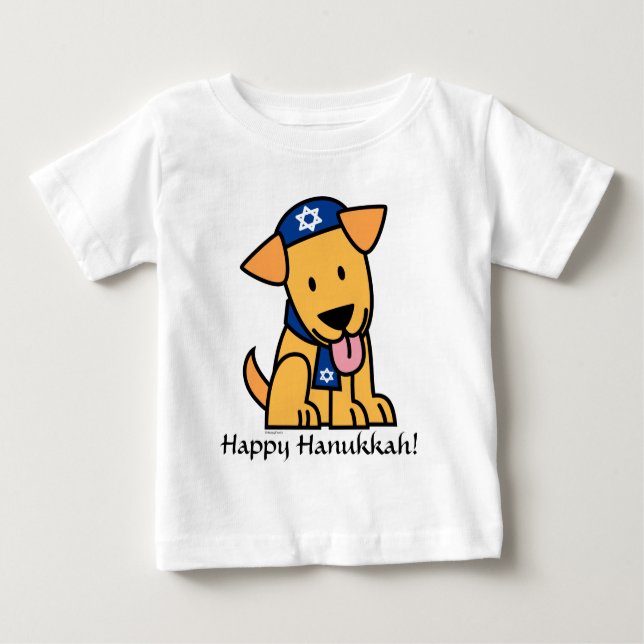 T-shirt Pour Bébé Chiot juif de Hanoukka labrador retriever (Devant)