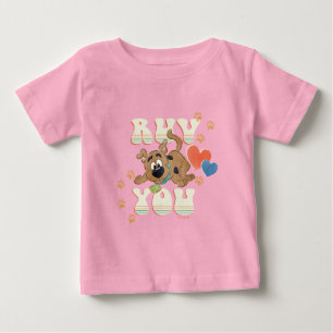 T-shirt Pour Bébé Chiot Scooby-Doo "Ruv You"