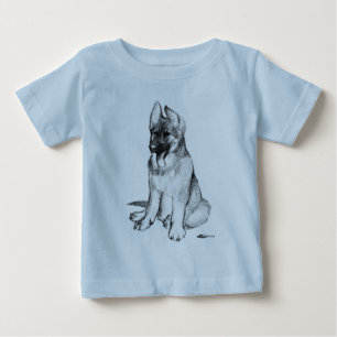 T-shirt Pour Bébé Chiots Berger Allemand