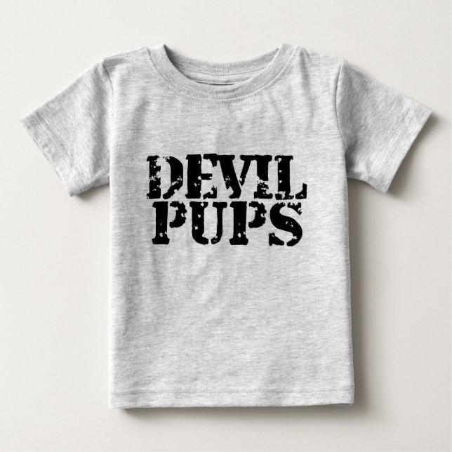 T-shirt Pour Bébé Chiots de diable (Devant)