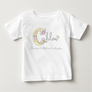 T-shirt Pour Bébé Chloe Girls nom signifiant romper bébé personnalis