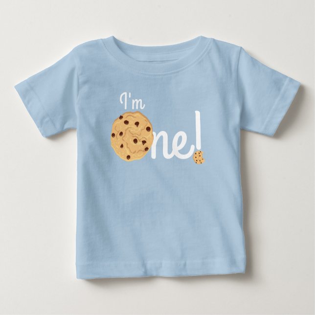 T-shirt Pour Bébé Chocolat Chip Cookie Enfants 1er Anniversaire Fête (Devant)