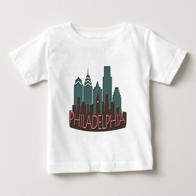 T-shirt Pour Bébé Chocolat de newwave d'horizon de Philly (Devant)