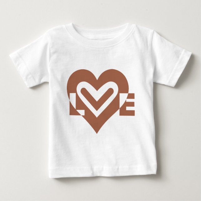 T-shirt Pour Bébé Chocolat graphique mignon Love Brown (Devant)