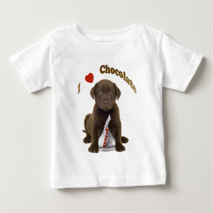 T-shirt Pour Bébé Chocolat Lab I Love Chocolate Kisses