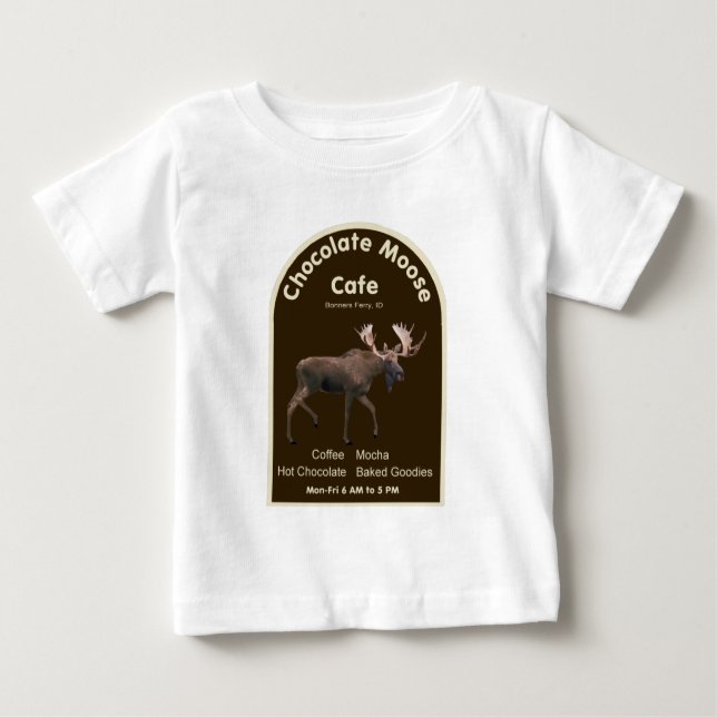 T-shirt Pour Bébé Chocolat Moose Café (Devant)