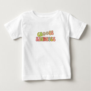 T-shirt Pour Bébé Choisir la gentillesse - Joli costume bébé rétro /