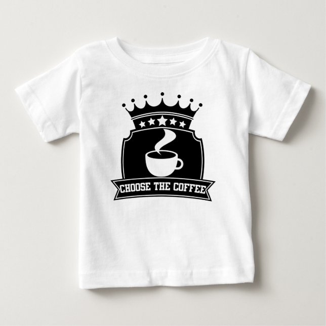 T-shirt Pour Bébé choisir le café (Devant)
