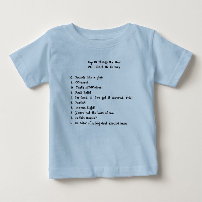 T-shirt Pour Bébé Choses du principal 10 mon papa             … (Devant)