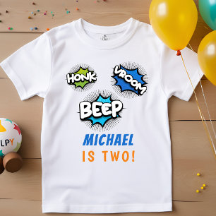 T-shirt Pour Bébé Chou beep vroom monstre camions d'anniversaire béb