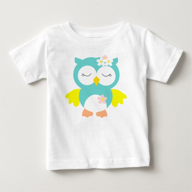 T-shirt Pour Bébé chouette (Devant)