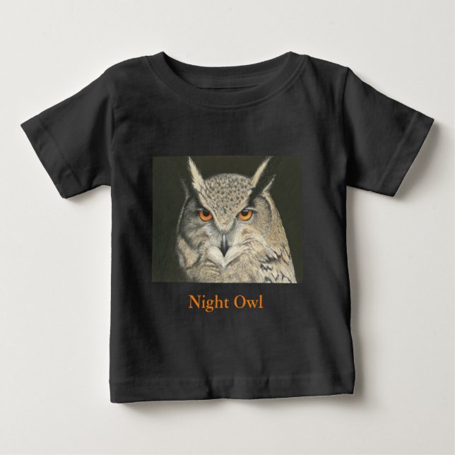 T-shirt Pour Bébé Chouette (Devant)