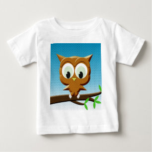 T-shirt Pour Bébé Chouette à caricature au papier
