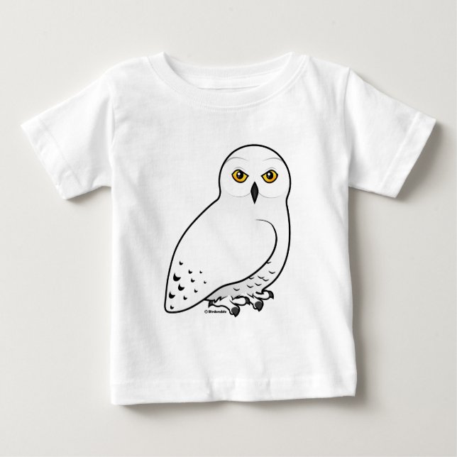 T-shirt Pour Bébé Chouette à neige Birdorable (Devant)