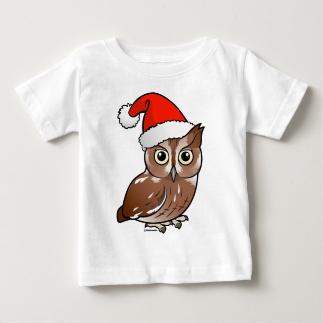 T-shirt Pour Bébé Chouette de l'Est Père Noël (Devant)