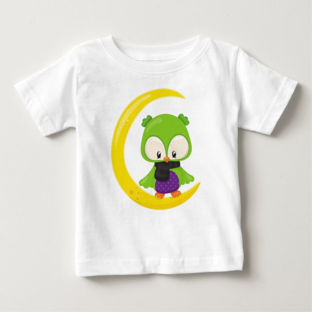 T-shirt Pour Bébé Chouette d'Halloween, Chouette mignonne, Chouette  (Devant)