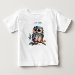 T-shirt Pour Bébé Chouette personnalisée mignonne T-shirt bébé