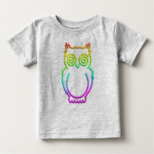 T-shirt Pour Bébé Chouette psychédélique néon léger bébé Creeper org