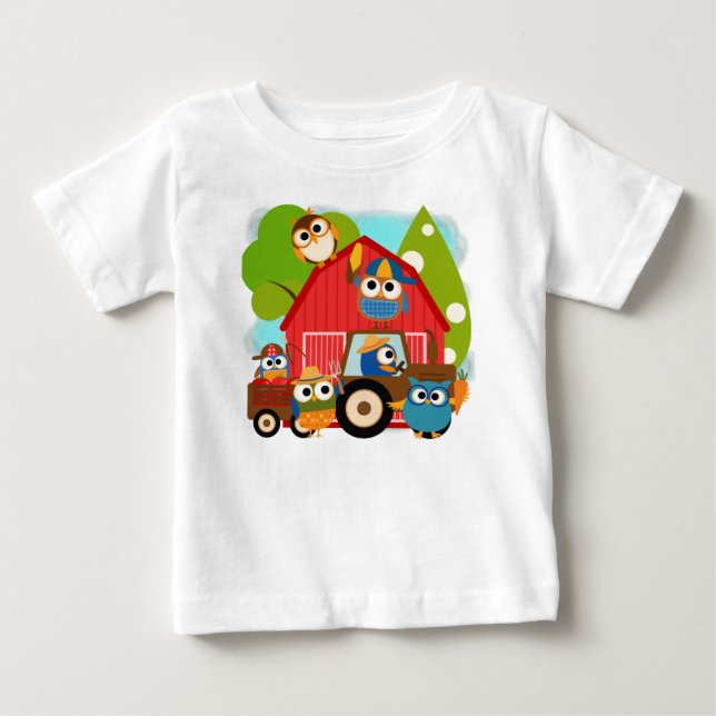 T-shirt Pour Bébé Chouettes (Devant)