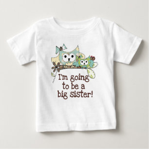 T-shirt Pour Bébé Chouettes Futur Grande Soeur