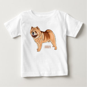T-shirt Pour Bébé Chow Chow dog cartoon