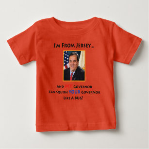 T-shirt Pour Bébé Chris Christie Baby, gouverneur du New Jersey