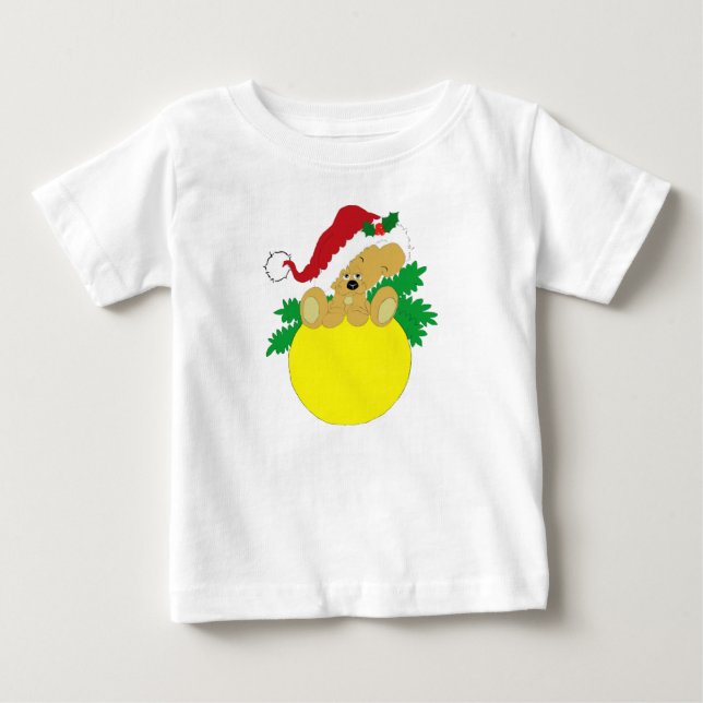 T-shirt Pour Bébé Christmas Bear (Devant)