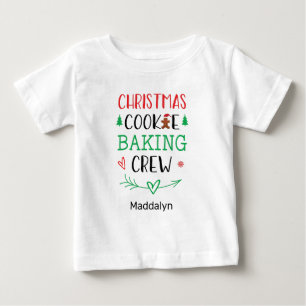 T-shirt Pour Bébé Christmas Cookie Baking Crew Nom de famille