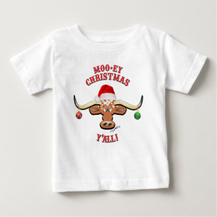 T-shirt Pour Bébé Christmas Longhorn Steer