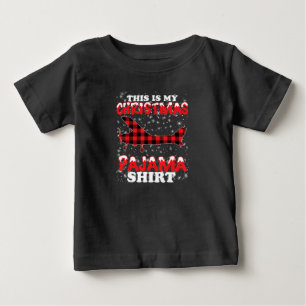 T-shirt Pour Bébé Christmas Pyjama Funny Aviation Airplan Cadeau