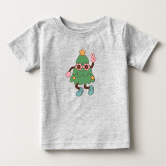 T-shirt Pour Bébé Christmas Silly Tree