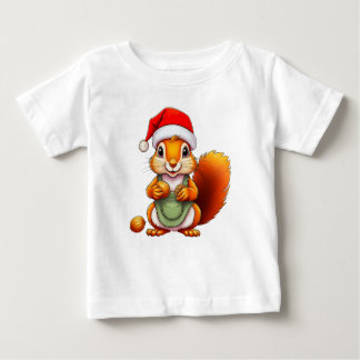 T-shirt Pour Bébé Christmas Squirrel – Holiday Design for Babies