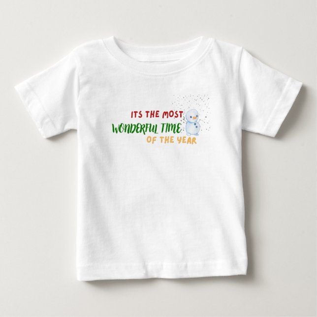 T-shirt Pour Bébé christmas time design (Devant)