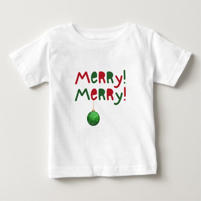 T-shirt Pour Bébé Christmas Toddler Tee with Cute Saying  (Devant)