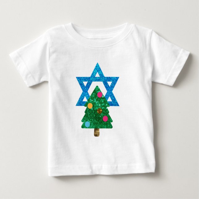 T-shirt Pour Bébé christmukkah hanoukka (Devant)